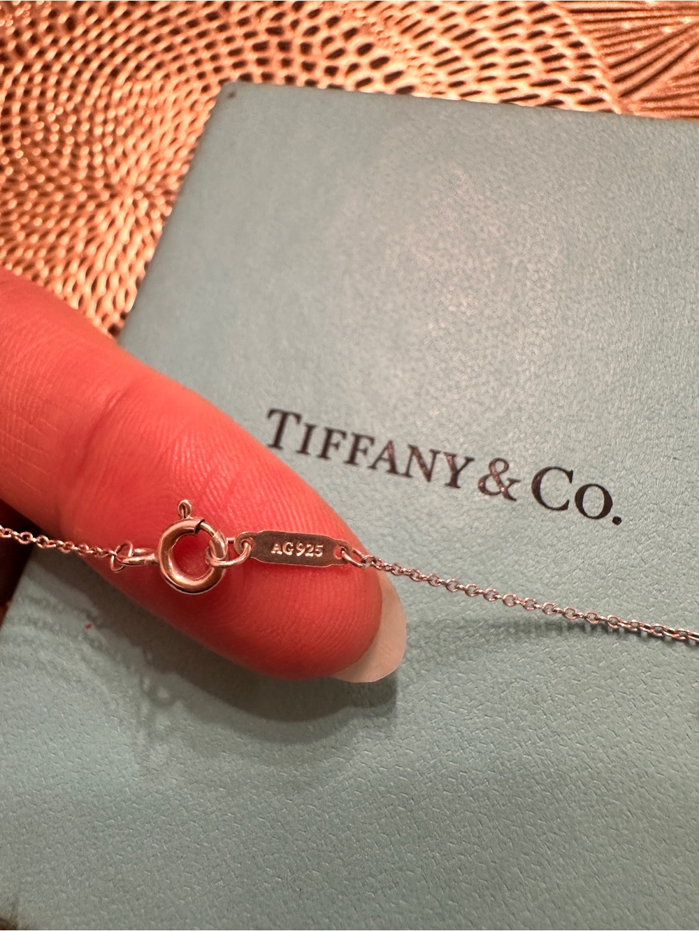 Authentic Tiffany and co. Mini double heart tag necklace - Picture 4 of 6